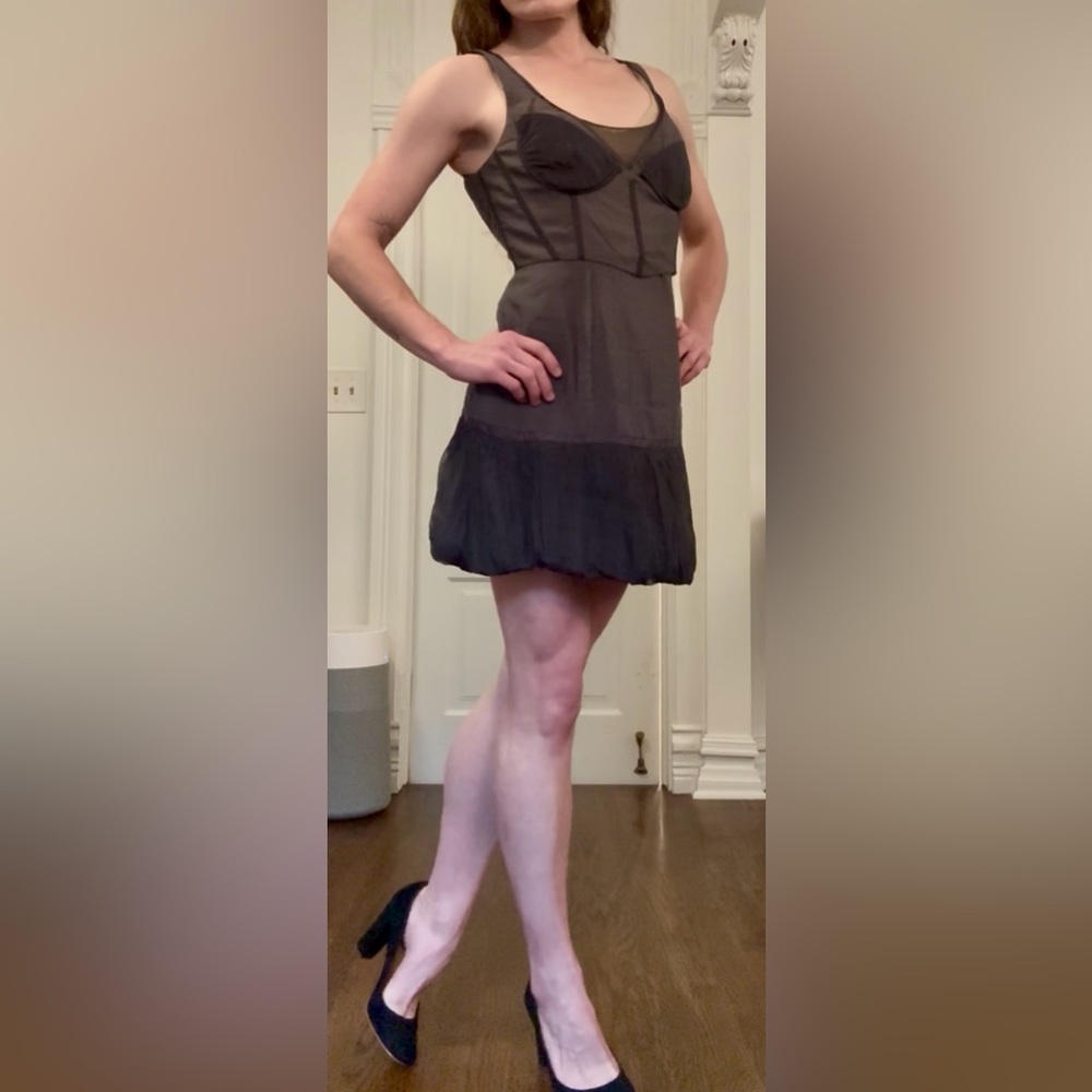BCBGMAXAZRIA Runway Black Corset Mini Dress
